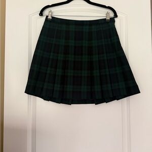 J. Crew Skater Mini Skirt in Green and Black